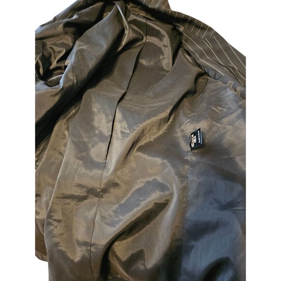 Tahari Womens Pinstripe One Button Blazer Size 6 Black & White Career Office - Picture 10 of 14